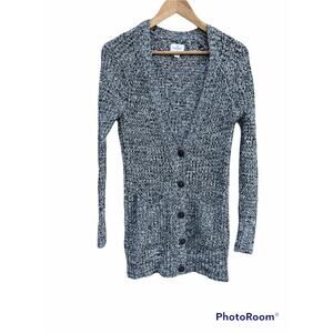 American Eagle sweater black white chunky knit size medium